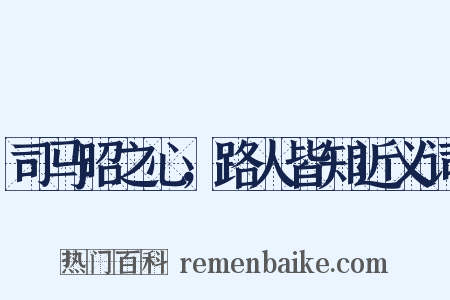 司马昭之心，路人皆知近义词是什么意思的图片